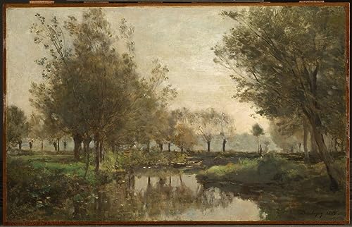 Tableau toile Daubigny le ruisseau pour creer un salon apaisant et elegant