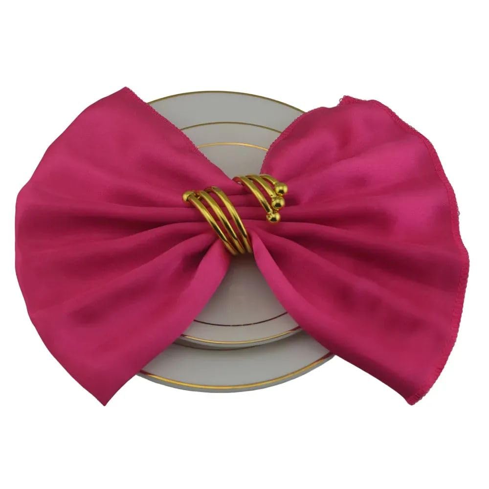 KIZAMI 50 Uds. Servilletas de Tela de Seda Color champán de 30x30CM, servilleta de cóctel de satén, servilletas de Mesa de satén, servilleta de Mesa Suave para decoración de Hotel