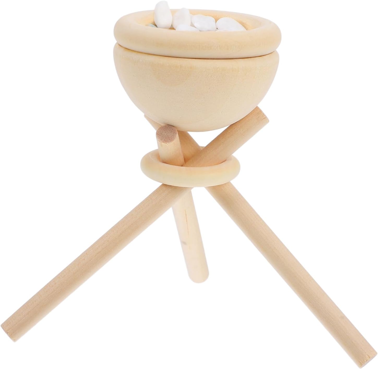 Essential Oil Diffuser Stand with Gravels Portable DIY Wood Diffuser for Bedroom Home Office Decoration Enhances Atmosphere with Elegant Design