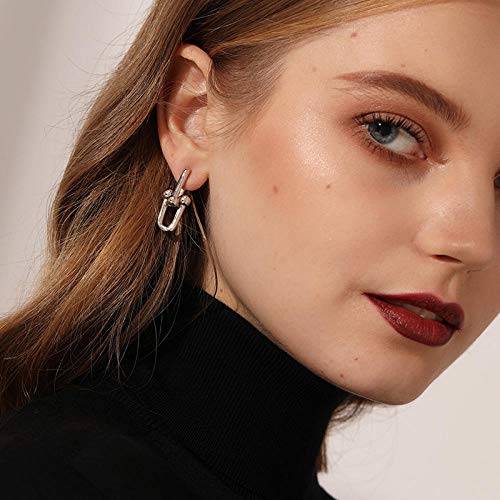 Boucles d'oreilles Femme Boucles d'oreilles Créoles Ovales en Argent Sterling 925 pour Femmes Boucles d'oreilles Créoles Bijoux-Or_Couleur – vue 6