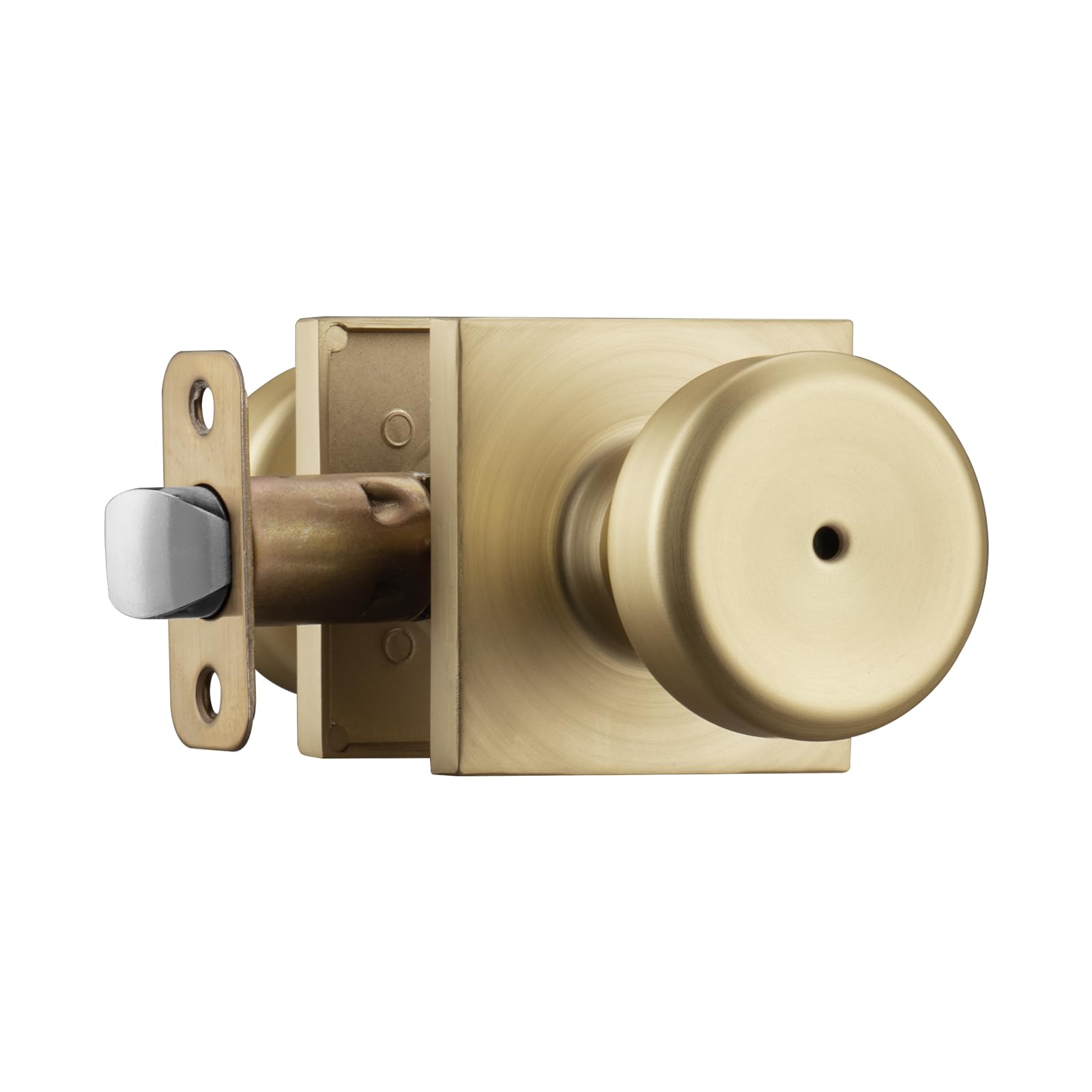 Brushed Gold Door Knobs - 6 Pack with Lock -8