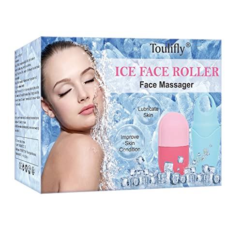 Ice Face Roller, Ice Roller for Face and Eye, 2022 Upgrated,Facial Beauty Ice Roller Skin Care Tools, Ice Facial Cube, Gua Sha Face Massage,Food-Grade Leak-Proof Silicone Cube,Reusable,Gift for Women