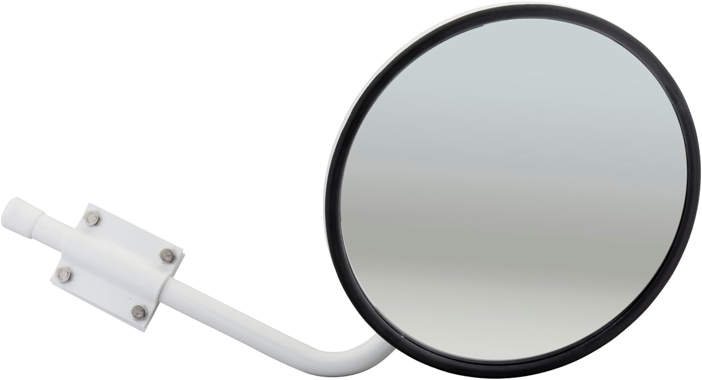 Grote 28491 10 1/2" Convex Cross Over Mirrors, Mirror Assembly, White