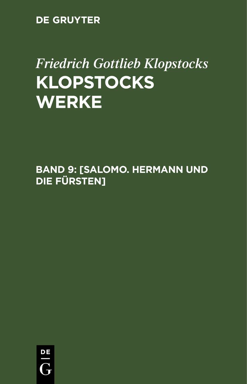 [Salomo. Hermann und die Fürsten] (German Edition)