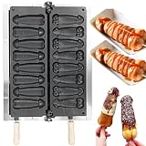 3000W Penis Shape Waffle Maker Machine, 8 PCS/TIMES Rotary Waffle Iron Making Mcahine, Stainless Steel Strange Shape Pancake Snack Equipment with Non-Stick Plates, 110V