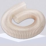 Industrial Vacuum Hose,Transparent Steel Wire Hose,Resistant to High and Low Temperatures,Excellent Stability,Primarily Used Cutting Machines and Engraving Machines(50ft/15m)