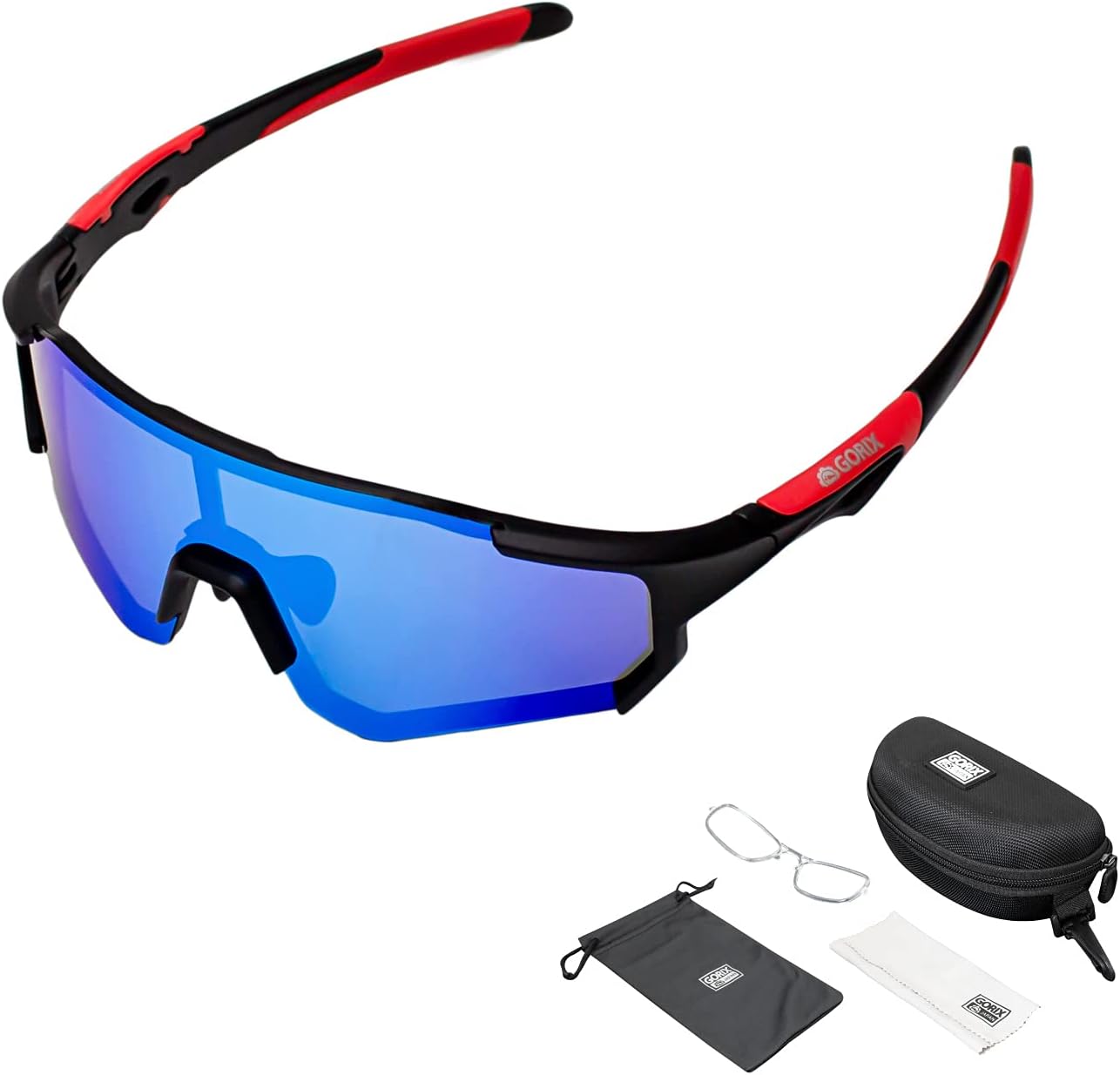 Gorix ゴリックス 偏光サングラス 自転車 メンズ レディース Uv400 スポーツサングラス Gs 0218 偏光レンズ ブルーレンズ おしゃれ ロードバイク 釣り ゴルフ ランニング 軽量 インナーフレーム付属 Gbseng Ie