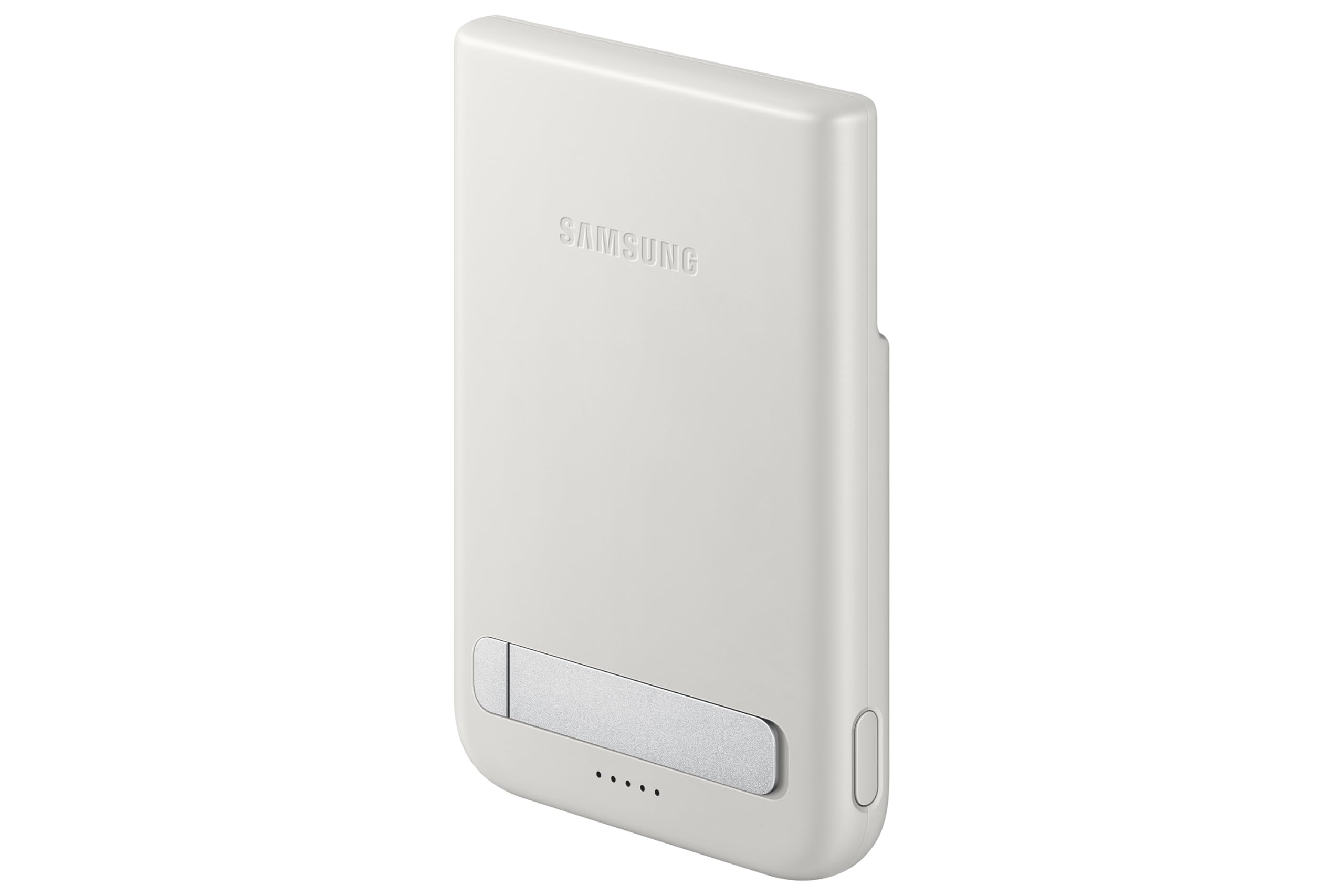 Samsung Magnet Wireless Battery Pack 5.000 mAh, Super Fast Charging 25W, Wireless 15W, cavalletto estraibile, 1 porta USB-C per la ricarica, compatibile con tecnologia Magnetic Power Profile, Gray