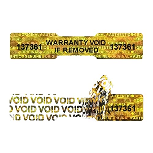 620 adesivi ologrammi a prova di manomissione ad alta sicurezza garanzia sigillo evidente void dogbone originale etichette olografiche autentiche con numerazione seriale sequenziale unica 2x1 cm (oro