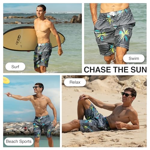 Image of Kanu Surf Men's Big Viper Extended Size Stripe Swim Trunk