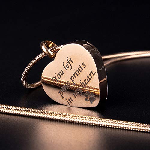 Bivei Personalized Heart Urn Necklace for Ashes, Custom Engraving Photo & Text Cremation Jewelry for Ashes - Keepsake Memorial Pendant4