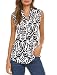 Halife Womens Summer Sleeveless V Neck Dressy Shirts Pleats Flowy Tunic Tank White S