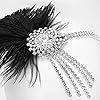 MWOOT Bandeau Plume Année 20 Couronne Plume strass Accessoires Flapper Bandeau des Année 1920 Serre-tête Vintage Classique Partie à Thème #2
