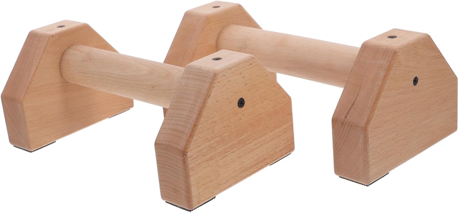 Wooden Push-Up Bars Adjustable Push-Up Stands for Men 2-Piece Set Beech Pine Material Fitness Equipment Strength Training Accessories