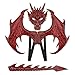 Himine Dragon Wings Props Cosplay Wing With Tail Mask (Red)