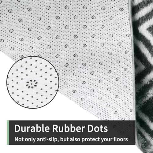 Sour Lemon Rugs Living Room 120x160cm, Grey Area Rugs for Bedroom, Washable Anti Slip Extra Large Shaggy Soft Rug Fluffy Modern Floor Carpets Mat Beside Rugs for Kids Living Room - Image 2