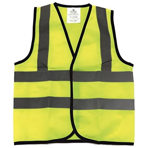Kids High Visibility Hi Viz Safety Vest Top Hi Vis Baby Toddler Waistcoat Childrens Yellow Reflective vest (1, 2-3 Years) Cover