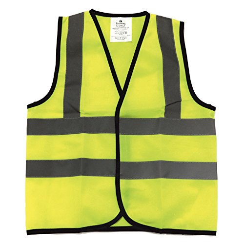 Printing Corner Kids High Visibility Hi Viz Safety Vest Top Hi Vis Baby Toddler Waistcoat Childrens Yellow Reflective vest (1, 2-3 Years)