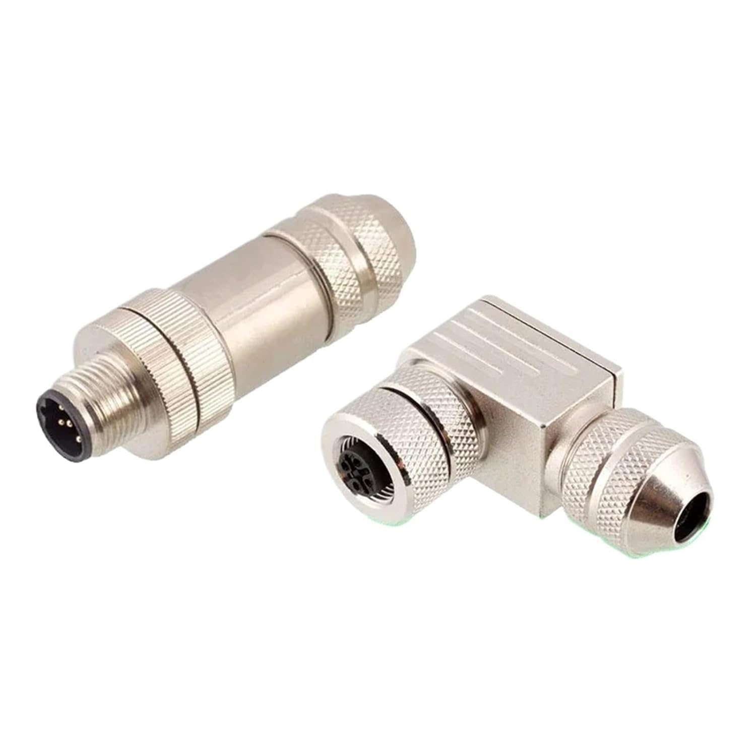 M12 Metal Shell Straight/Angle Industrial 2 3 4 5 8 12Pin Power Electrical Connector 4D 5B A Type IP67(Male Plug,PG7(4 to 6mm),3pin)