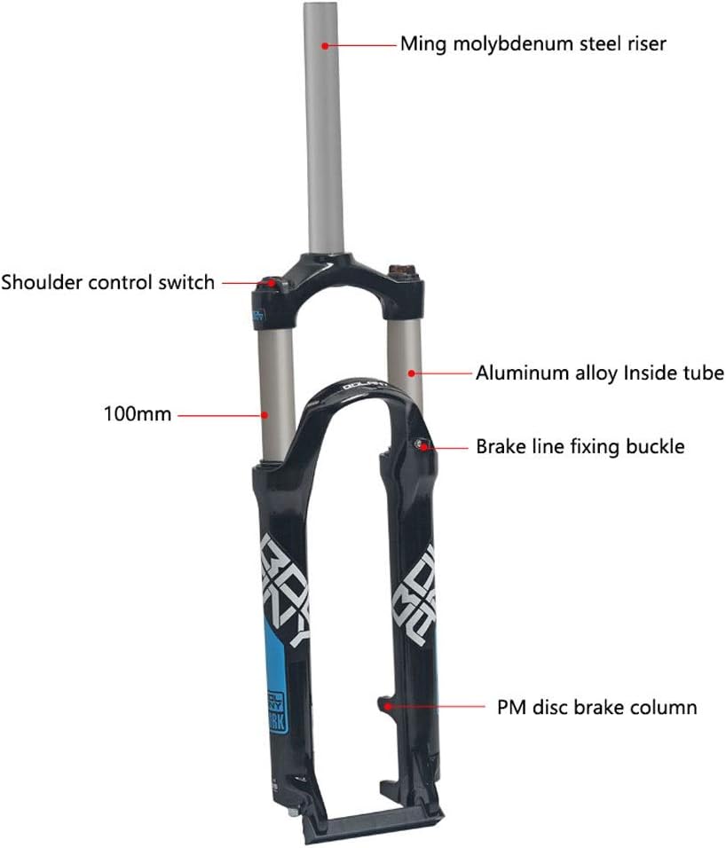 26インチ 27.5インチ 29インチ マウンテンバイクサスペンションフォーク アルミ合金フロントフォーク ショックアブソーバー ス