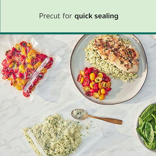 Image of FoodSaver Precut Vacuum Sealer Bags for Airtight Food Storage and Sous Vide Cooking, BPA-Free, 1 Quart, 44 Count (Pack of 4)