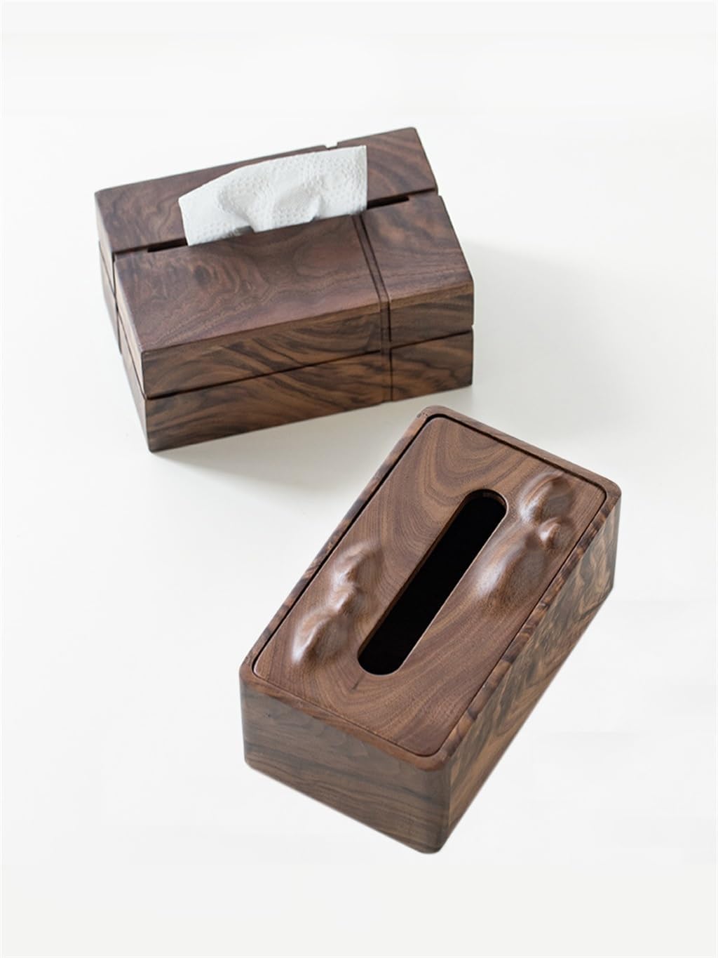 Black Walnut Chinese Solid Wood Paper Towel Box Household Living Room Wooden Rectangular