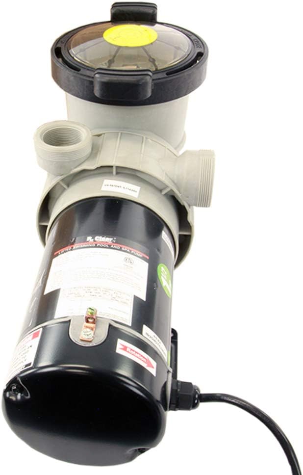 Rx Clear Dorado 2 HP Dual Port Pump | Above-Ground Swimming Pool Pump | 115V 12 Amps | See-Through Strainer Cover | Energy Efficient | Low Maintenance