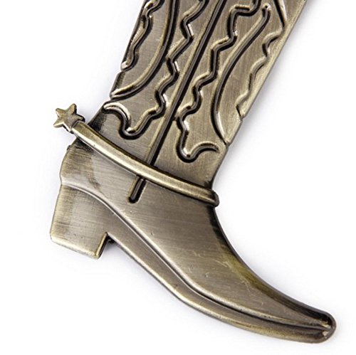 Youkwer 24 Pcs Unique Skeleton Cowboy Boots Shaped Bottle Opener With Escort Tag Card For Wedding Party Favors Gift & Decorations (Cowboy Boots，Bronze) #TOP5