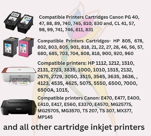 Image of ANG Black Refill Ink Kit for HP Cartridge 805, 682, 802, 678, 901, 818, 21, 22, 680, 27, 703, 704, 803, 685, 862, 920, 808, 960 |200ML Black Ink + 1 Syringes