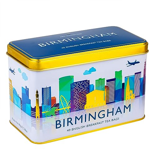 New English Teas Birmingham City Skyline Tea Tin with 40 Breakfast Teabags