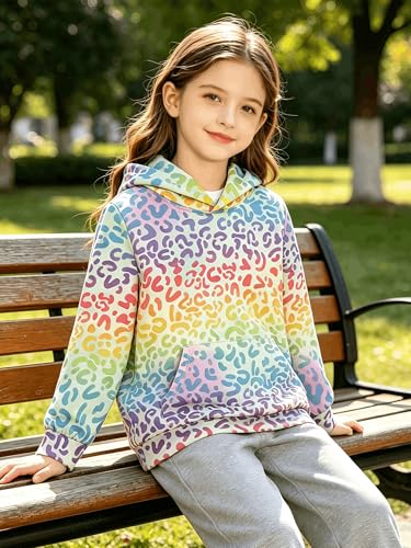 Image of uideazone Teen Girl Sweatshirt Hoody Hoodies Hooded Pullover with Pockets 4-14 Years