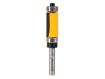 YONICO Router Bits Pattern Bit Flush Trim Top and Bottom Bearing 1-Inch 1/4-Inch Shank 14981q