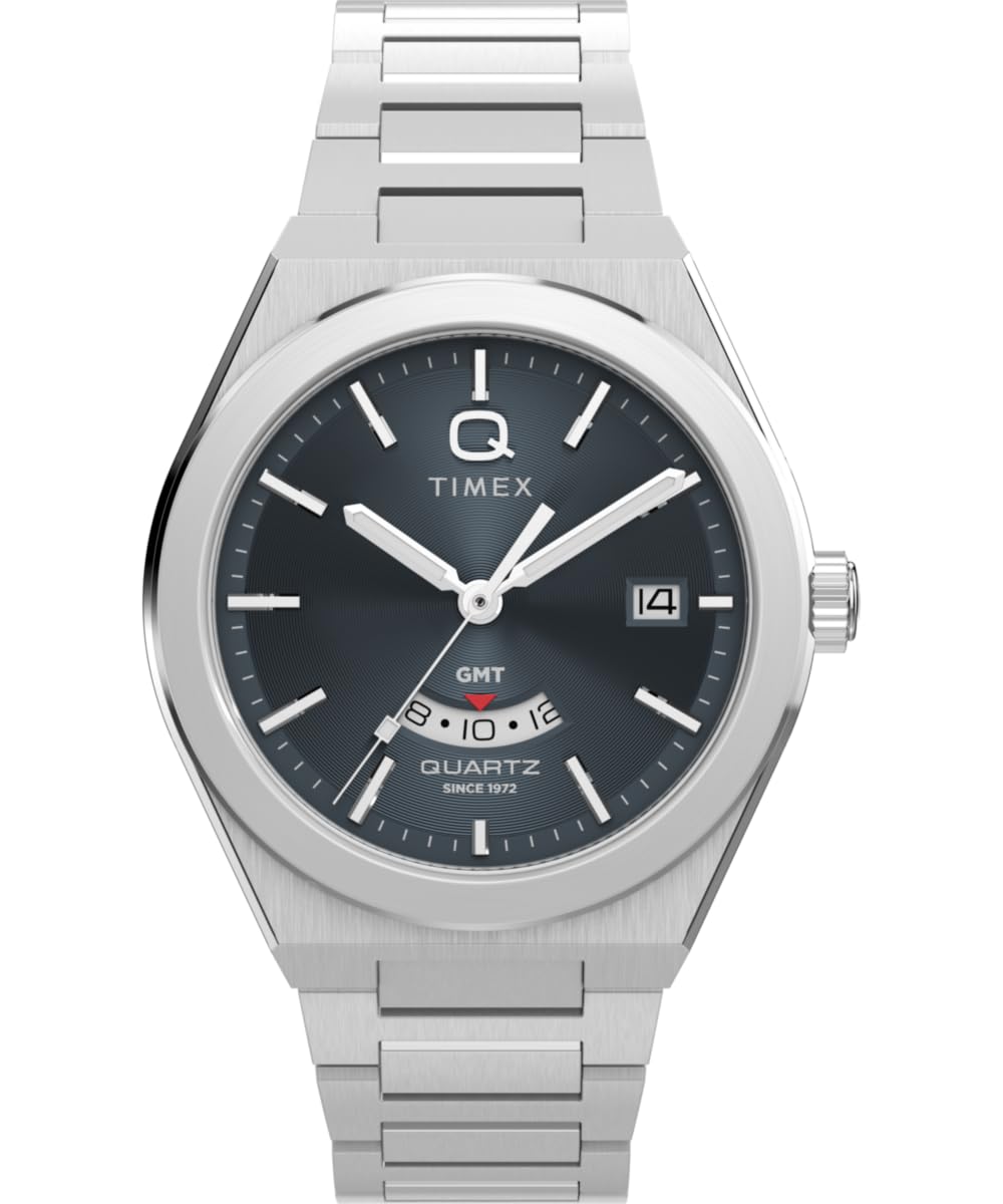 Timex TW2Y12100 Q Timex Continental GMT (39mm) Black Radial Watch