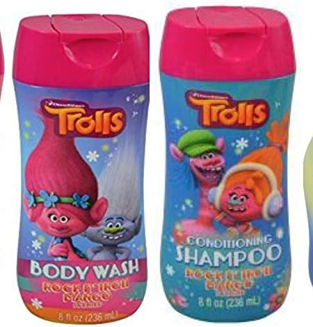 TROLLS Inspired Bath Set: Body Wash and Shampoo