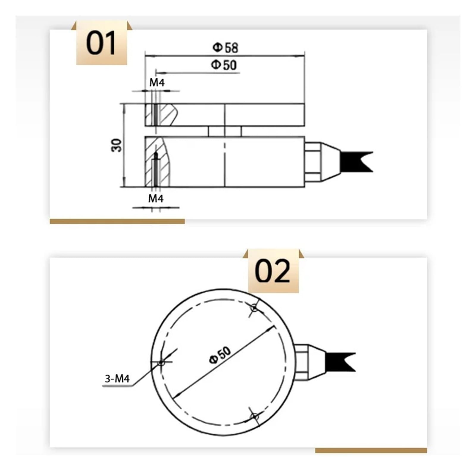 Cella di carico a diaframma planare da 58 mm con display indicatore Sensore di peso da 10 kg a 5000 kg for bilancia di forza scientifica e tecnologica per misurare forza(5T Indicator)