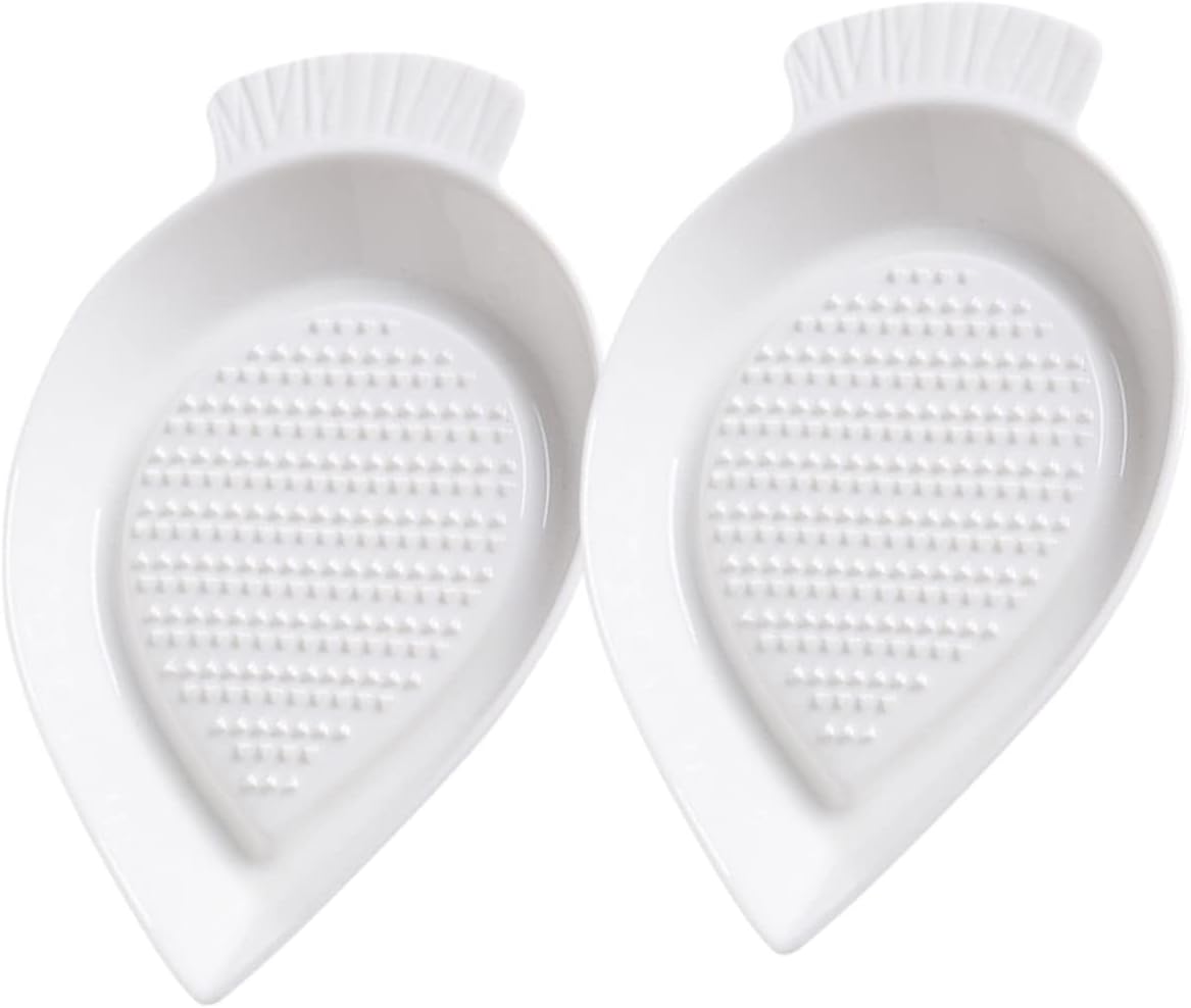 Ciieeo Ceramic Garlic Ginger Grater Plate Manual Kitchen Vegetable Grater for Garlic Ginger and Carrots Wear Resistant Grinding Tool for Food Preparation Radish