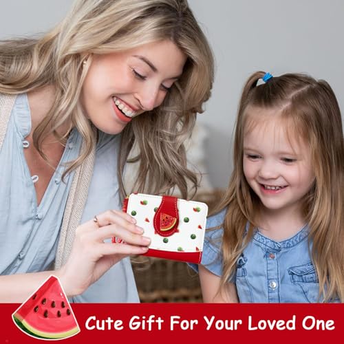 Image of Sunwel Fashion Girls Cutest Prints Wallet Card Slots Small Wallet with Zipper Coin Pouch Wallet for Women