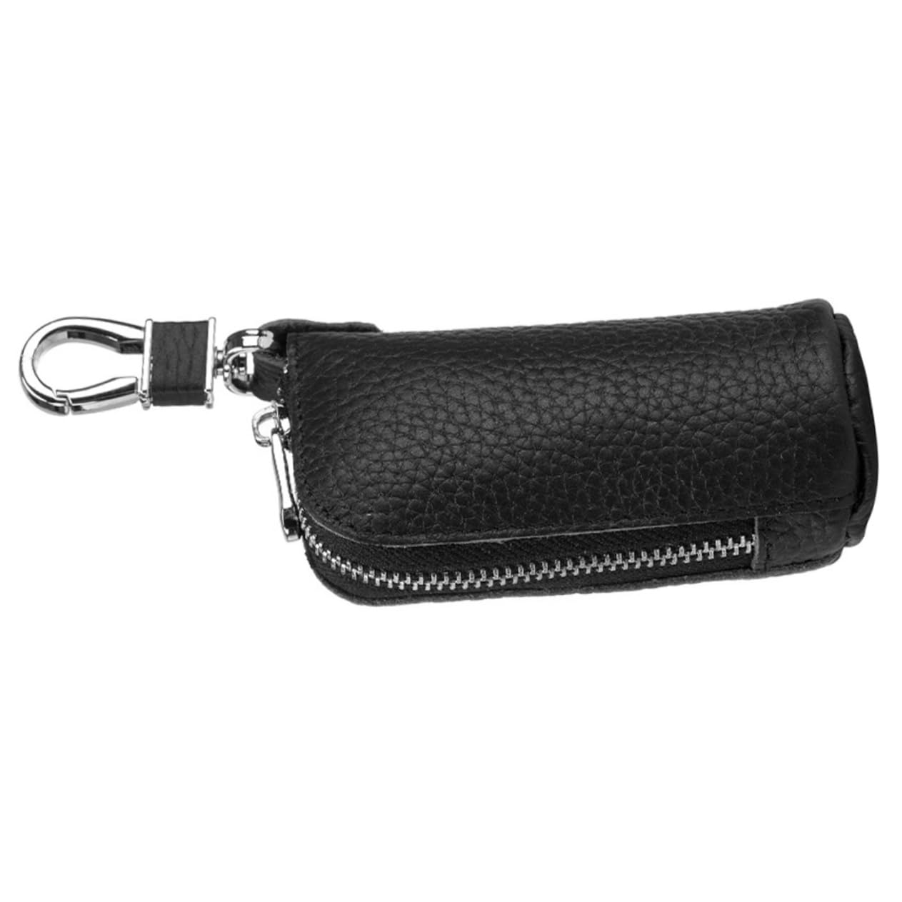 étui à clés voiture porte-clés monté key organizer organisateur de clé rangement clef étui de protection des clés couvercle de clé pour porte-clés Peau de vache Black
