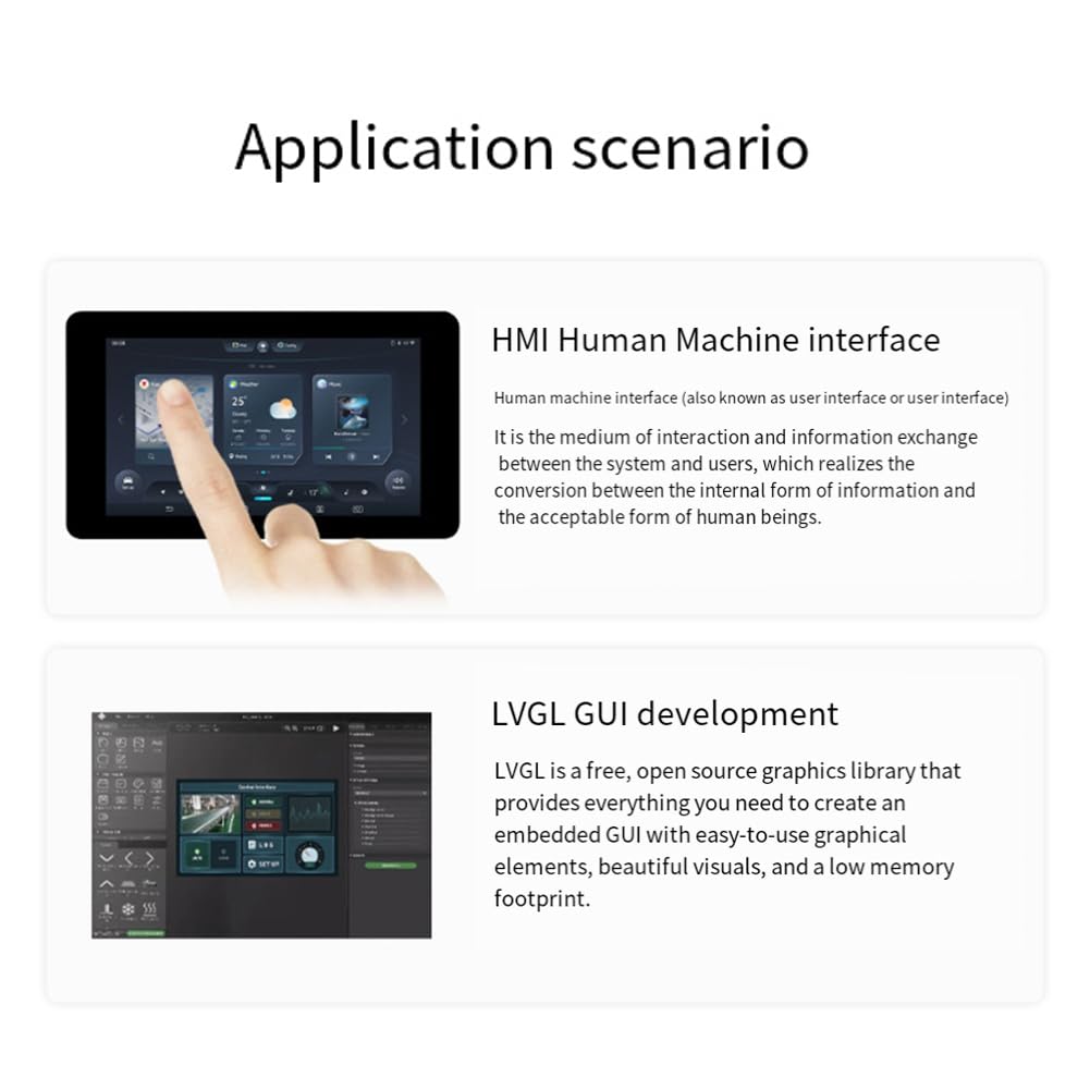 Schermo Touch Capacitivo da 7 Pollici ESP32 S3 con Scheda di Sviluppo di Programmazione LVGL Can RS485 I2C Interfaccia Periferica