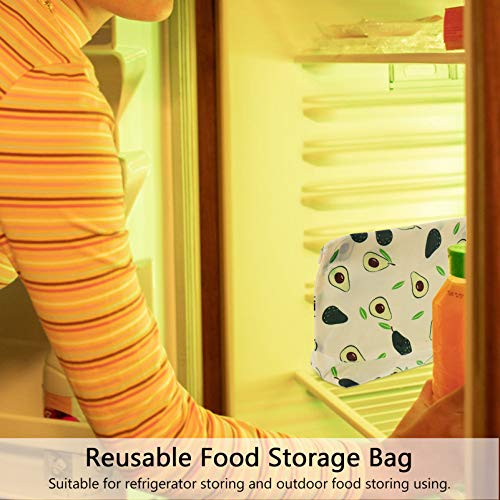Angoily 1pc Beeswax Storage Bag Airtight Bread Container Pocket Organizer Pouch Beeswax Covers Make up Bag Organizer Cheese Container Snack Fruit Cotton Cloth Candy - Image 3
