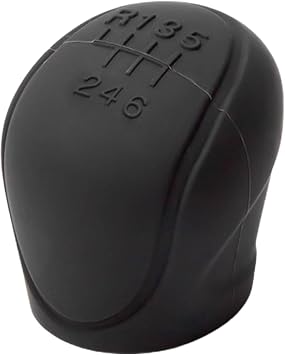 6 Speed Gear Knob Cover, Universal Car Shift Knob Cover, Upgraded TPU Silicone Gear Stick Cover Head for Manual Automatic Car Gear Shift Knob - Black