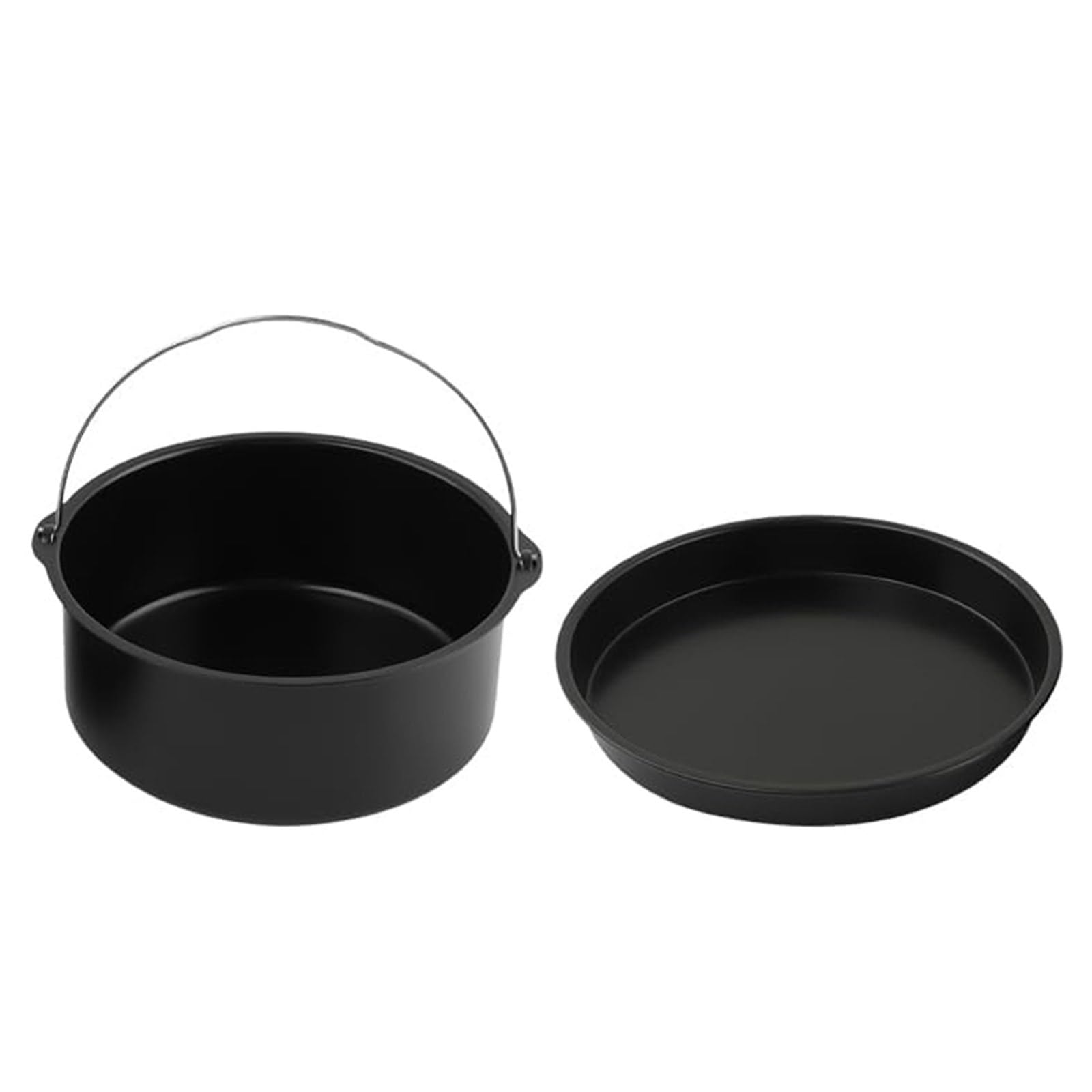 sodeber Household Air Fryers Pad Basket Bowl Multifunctional Carbon Steel Cooking Tool for Cooking Use Home Baking Tool