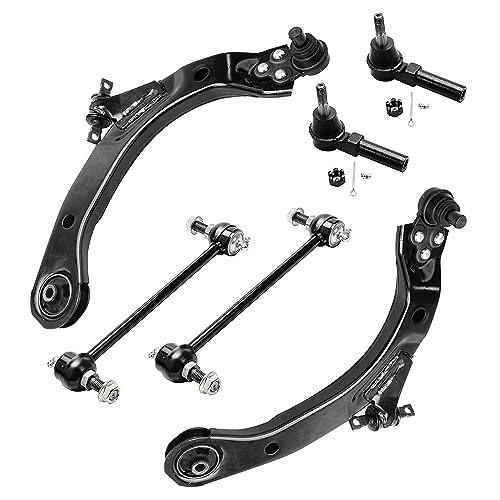Image of Detroit Axle - 6pc Front End Control Arms Kit for Chevrolet Cobalt HHR Pontiac G5 Pursuit, Lower Control Arm w /Ball Joint Outer Tie Rod Ends Sway Bar Links Replacement