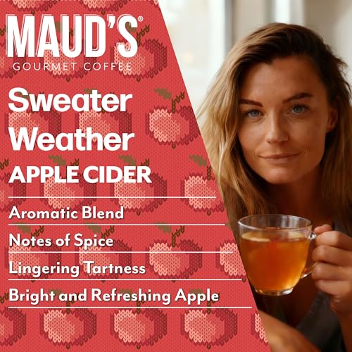 Image of Maud's Hot Apple Cider Pods, 48ct, Spiced Apple Cider Flavored Pods | Spiced Apple Cider in Single Serve Pods - Compatible with Keurig Coffee Makers