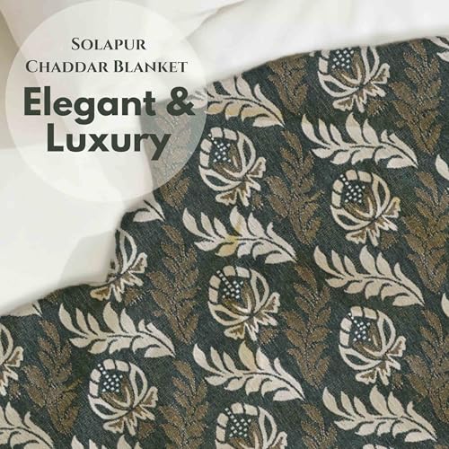 Image of LITO LINEN AND TOWEL 310 GSM Solapur Chaddar Single Size Cotton Reversible Blanket for All Season 60 inch x 90 inch (Multi, 60 inchx90 inch)