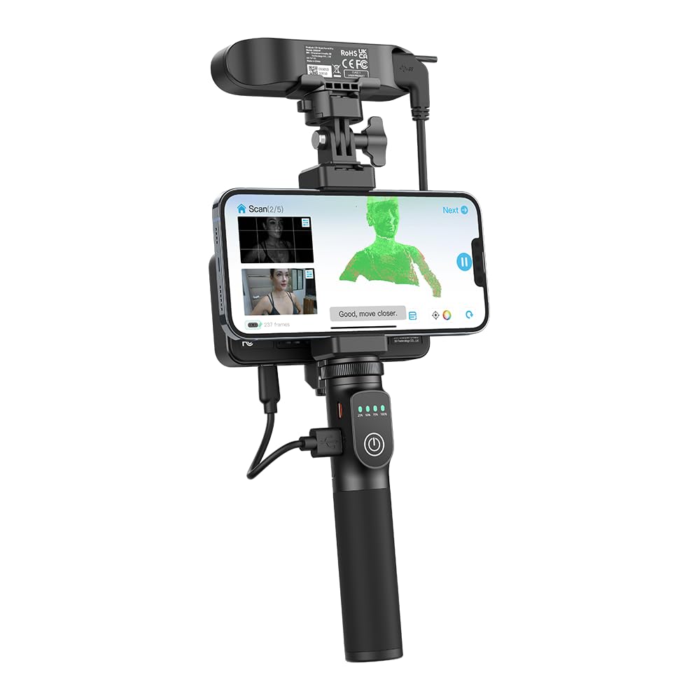 Creality CR-Scan Ferret Pro Scanner 3D portable pour imprimante 3D, modélisation d'impression 3D, précision 0,1 mm, numérisation couleur 24 bits, anti-shake, WiFi 6, pour Android IOS Phone PC Mac Win