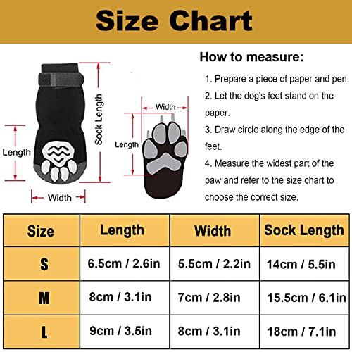 AMOMYDOG Calze per Cani, 6 Pezzi Calzini