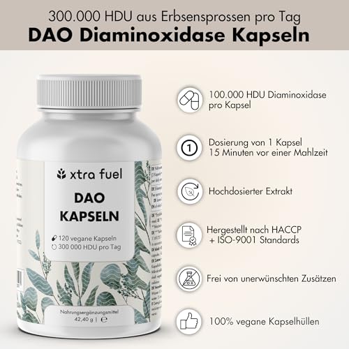 DAO Kapseln 120 Stück (hochdosiert) - 300.000 HDU pro Tagesdosis – Ansicht 2