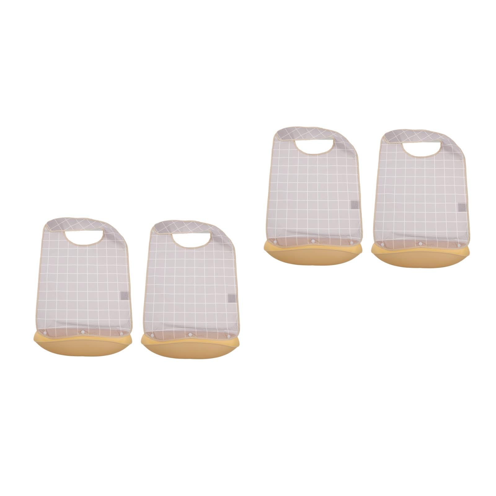 PACKOVE 2 Ensembles Bavoir Adulte Amovible Polyester À Eau Pour Personnes Âgées Lot De Design Pour Repas À Extérieur 2 Pièces * 2