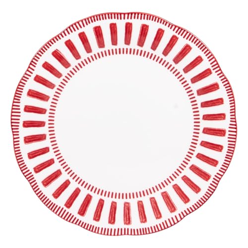 Table Passion - Assiette plate Napoli rouge 27 cm (lot de 6)